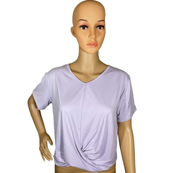 Tops Womens Vneck Short T Shirt With Xl Purple Poshmark